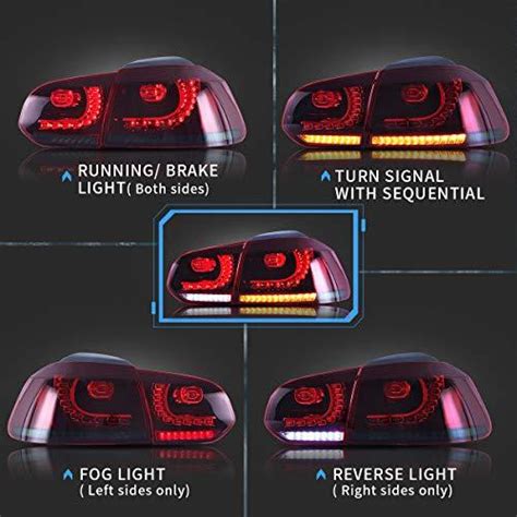 Vland Luces Traseras Led Compatibles Con Volkswagen Vw Golf Mk