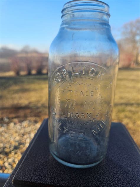 Rare Vintage Horlick S Malted Milk Jar Racine Wi Oz Etsy