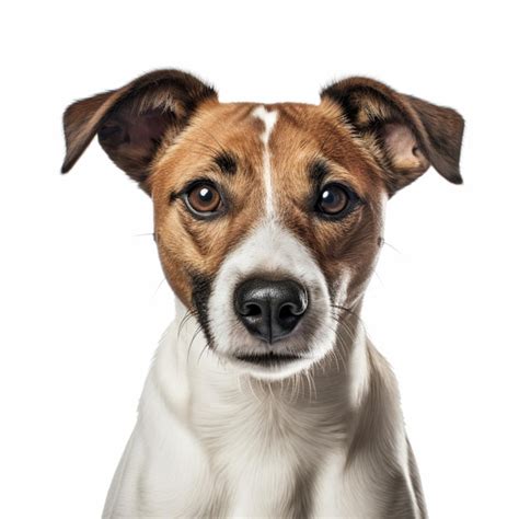 Illustration AI generation jack russell terrier face shot isolated on ...