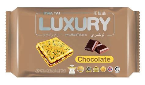 Chococlet Hwa Tai Luxury Chocolate Flavoured Cream Sandwich Biscuit 200