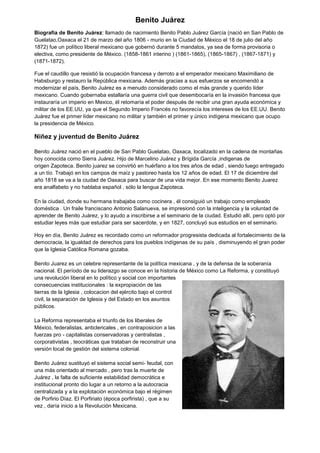 Biografia De Benito Juarez PDF