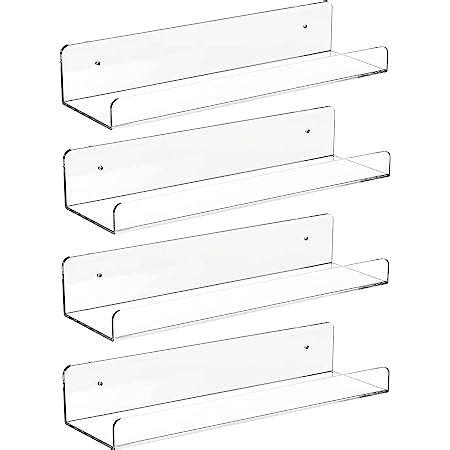 Amazon Cq Acrylic Pack Clear Acrylic Wall Ledge Shelf