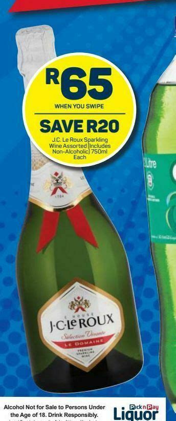 J C Le Roux Wines Offer At Pick N Pay Hypermarket