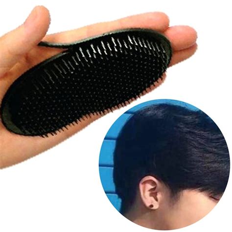 Men New Hair Comb Massage Massager Plastic Brush Shampoo Scalp Shower Body Washing Fashion Black