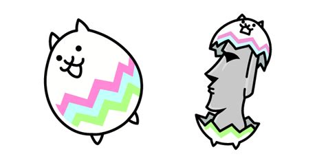 The Battle Cats Eggy Cat and Easter Cat cursor – Custom Cursor