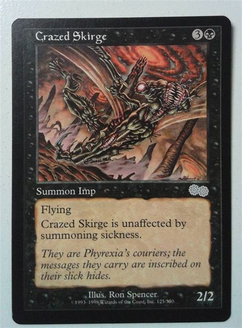 Crazed Skirge Uncommon Magic Mtg X Urza S Saga Sp Ebay