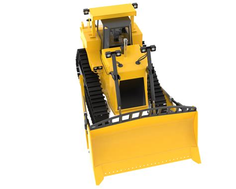 Bulldozer Isoliert Auf Hintergrund 3d Rendern Illustration