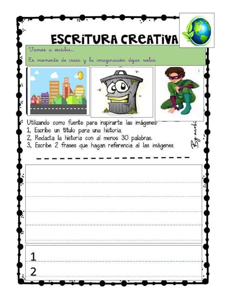 Escritura Creativa Fichas Imagenes Educativas