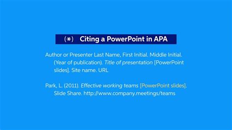 How Do You Cite Powerpoint In Apa