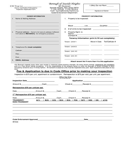 Certificate Of Occupancy Template Fill Out And Sign Printable Pdf