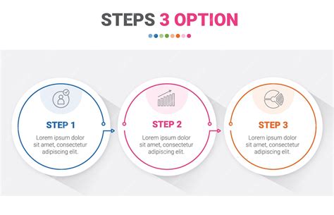 Premium Vector Step 3 Circle Option