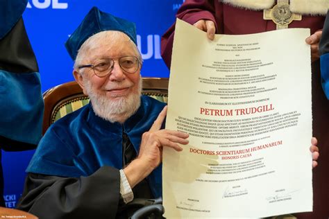 Eminent Linguist Prof Peter Trudgill With The Title Of Doctor Honoris