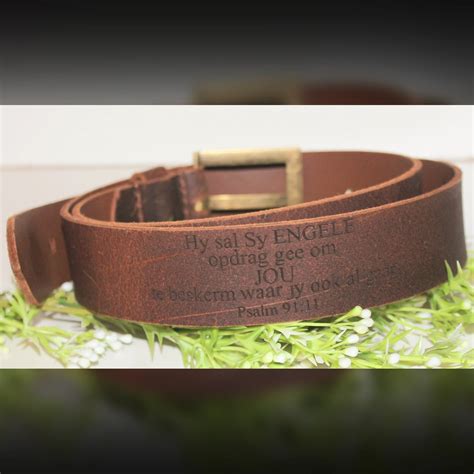 Genuine Leather Engraved Belt - Little E