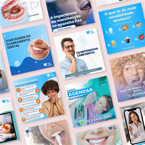 Pack Canva para Dentistas 60 Artes Prontas e Editáveis Elo7