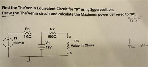 Solved Find The Thevenin Equivalent Circuit For R Chegg