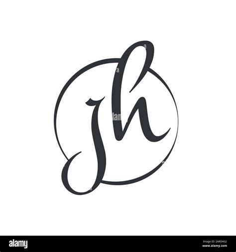 letter JH Logo Design Vector Template. Initial Linked Letter Design JH ...