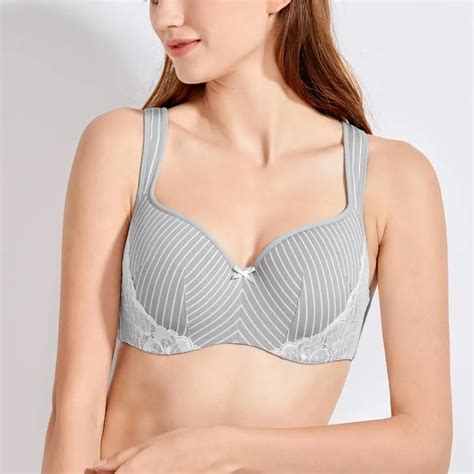 Buy Womens Lightly Padded Underwire Smooth Full Figure Push Up Balconette Bra