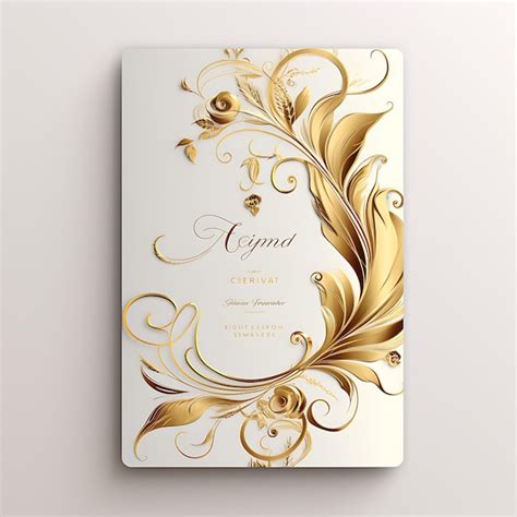 Premium Photo Collection Elegant Gold Foil Wedding Invitation Card