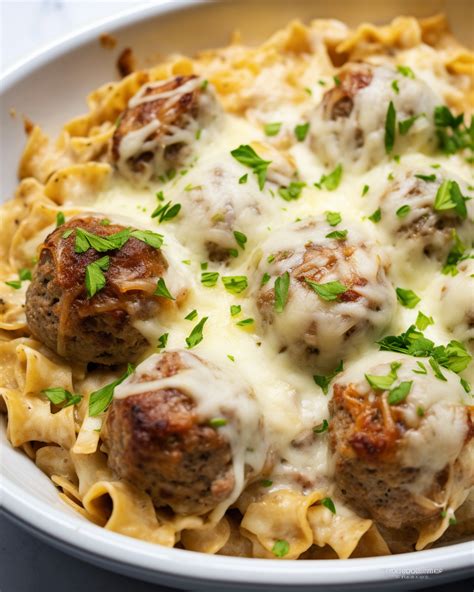 Swedish Meatball Noodle Bake