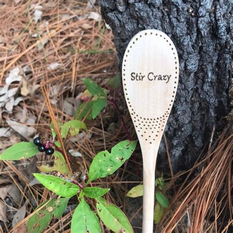 Stir Crazy Wooden Spoon Funny Wooden Spoon Custom Wooden Etsy