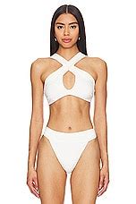 KYA Coco Reversible Bikini Top In Azalea Vanilla REVOLVE