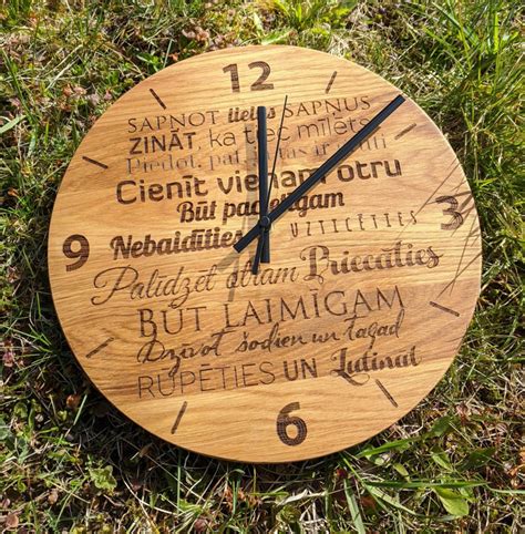 KOKA PULKSTEŅI ar gravējumu - Veikals - Zemenītes Sniegā