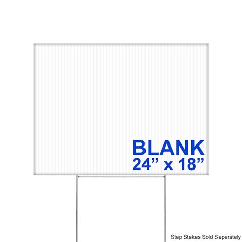 Blank Yard Signs 24x18 Corrugated Plastic