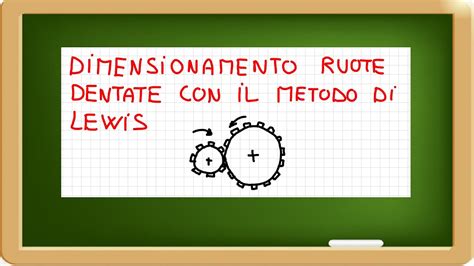 Dimensionamento Ruote Dentate Con Il Metodo Di Lewis Youtube