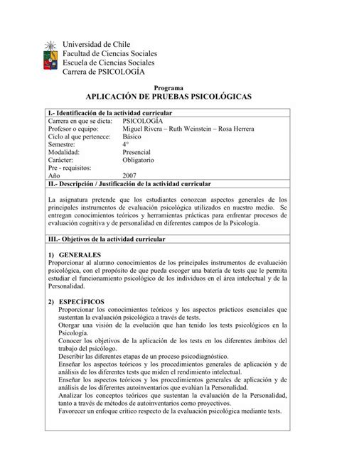 Pdf Programa Aplicaci N De Pruebas Psicol Pdf Fileunidad El