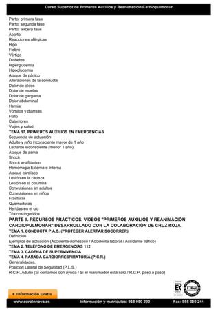 Primeros Auxilios Reanimacion Cardiopulmonar PDF