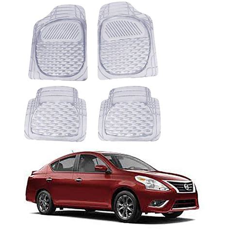 Shoolin Car Front Rear Rubber Floor Mats For Maruti Suzuki Versa