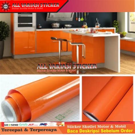 Jual Stiker Furniture Lemari Meja Dinding Dapur Pintu Putih Polos Gloss