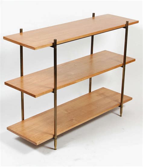 Brass And Maple Bookshelf By Milo Baughman For Murray Furniture At 1stdibs