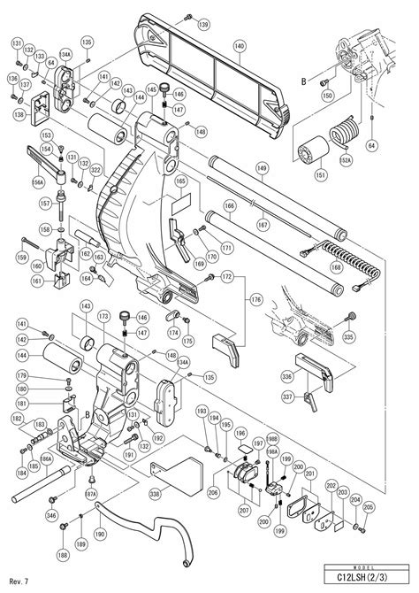 Hitachi Slide Compound Miter Saw C 12lsh Spare Parts SPARE C12LSH From