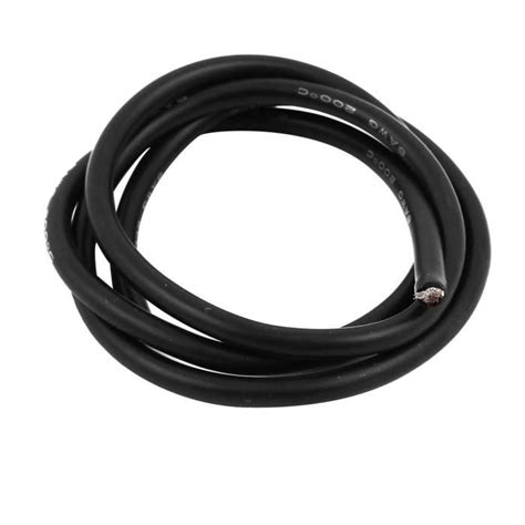 M Tre Jauge Noir Awg C Ble Cuivre Multibrins Souples Fil Silicone