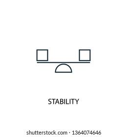 Stability Concept Line Icon Simple Element Stock Vector Royalty Free