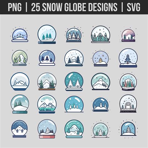 Snowglobe Svg Snowglobes Snow Globes Clipart Snow Globe - Etsy