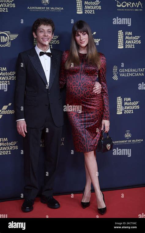 Valentino Rossi And His Wife Francesca Sofia Novello On The Red Carpet