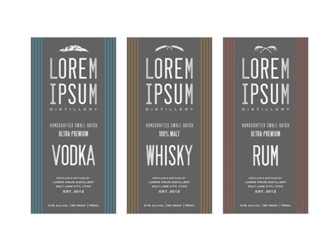 Vintage Liquor labels vector free download