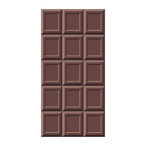 Dark Chocolate Bar Isolated Vector Illustration 2606695 Vector Art at ...