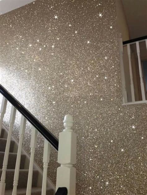 23 DIY Glitter Accent Wall Decoratop Glitter Paint For Walls