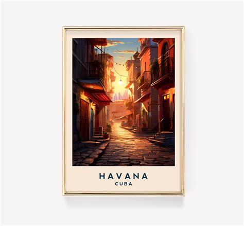 Havana Travel Poster Cuba Travel Decor Cuba Poster - Etsy