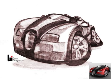 Car Caricature (Bugatti Veyron)