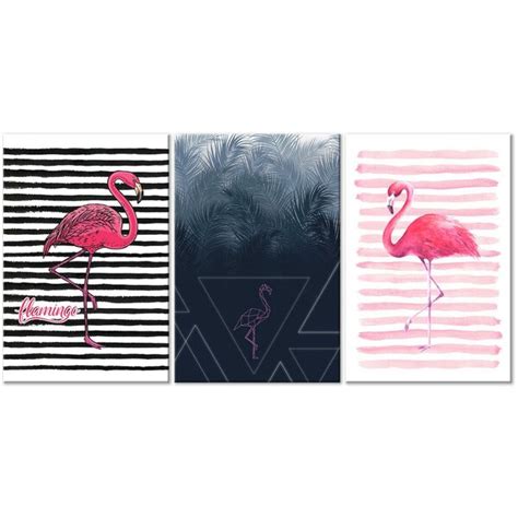 Sansibar Home 3 Tlg Leinwandbilder Set Flamingos Wayfair De