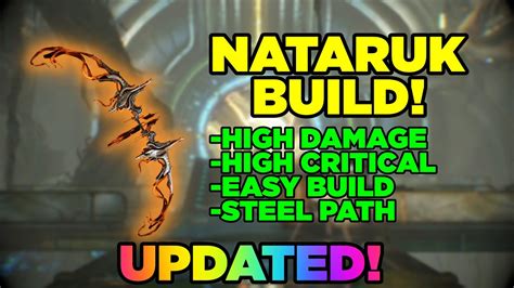 Nataruk Updated Steel Path Viable Build Warframe YouTube