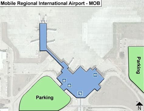 Mobile Regional MOB Airport Terminal Map