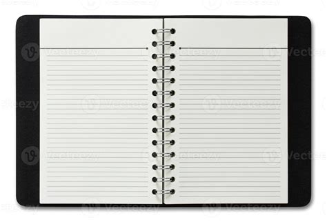 Open Spiral Notebook Isolated On White Background Stock Photo