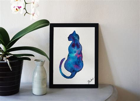 How to paint a Galaxy Cat in Watercolors - Cooking My Dreams