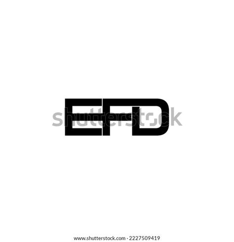 efd initial letter monogram logo design stock vector royalty