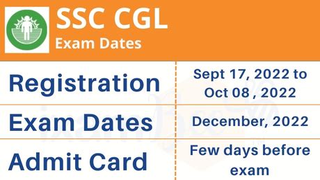 Ssc Cgl Exam Dates Official Exam Calender